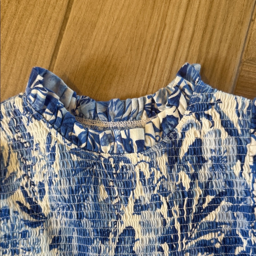 Polo Ralph Lauren Kids Floral Blue and White Kids Dress - Picture 6 of 6